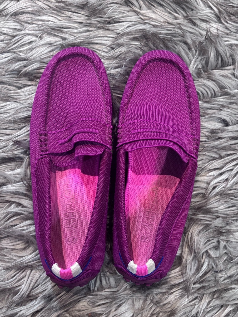 Rothy’s The Driver Loafer in Fuschia Pink Size 7.5 Flats Moccasin Knit